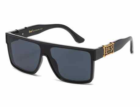 Locs Bold Black Square Sunglasses loc91324-bk