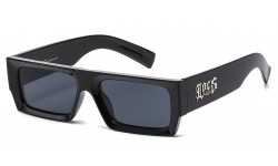 Locs Bold Black Square Sunglasses loc91321-bk