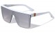 Oversized Flat-Top Shield Sunglasses p6582