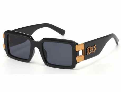 Locs Modern Black Square Sunglasses loc91336-bk