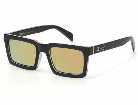 Locs Mirrored Square Shades loc91331-bkcm
