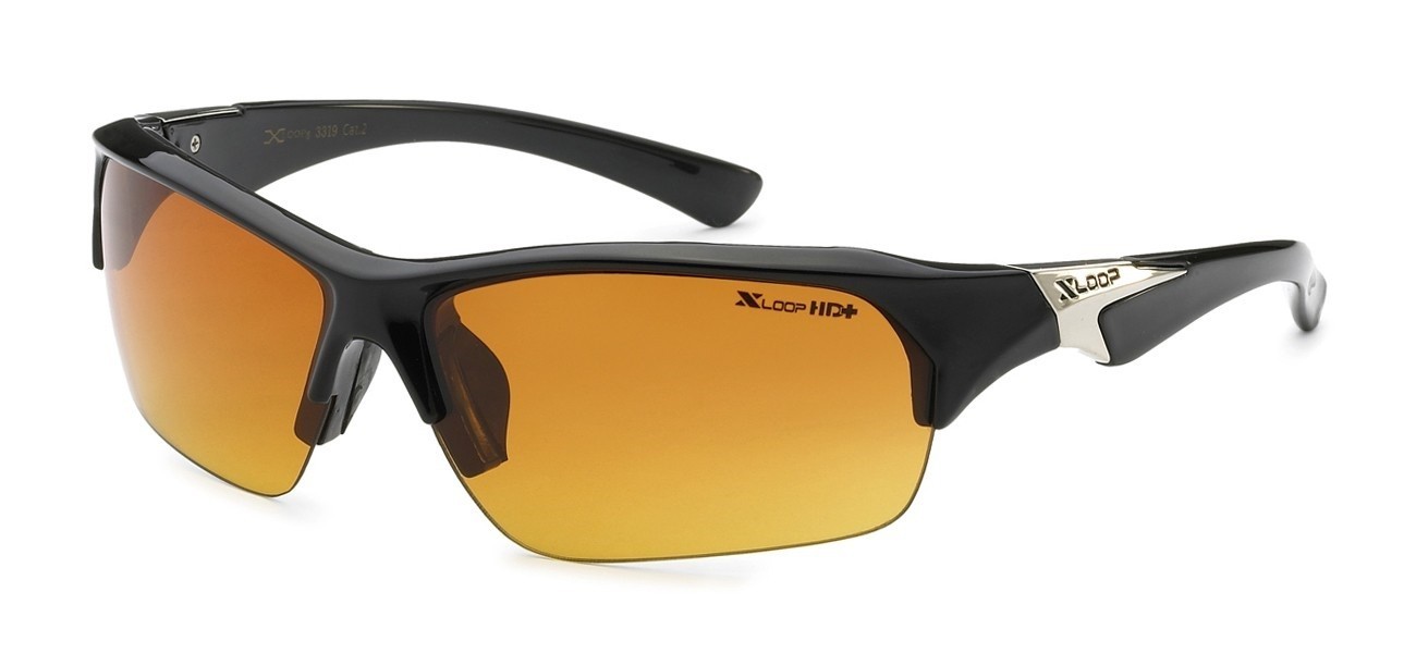 Xloop Hd Vision High Definition Anti Glare Lens Sunglasses Wrap Semi Rimless 